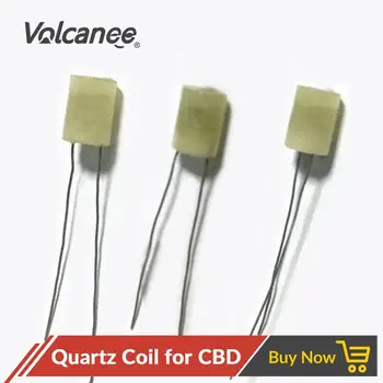 

Volcanee 10pcs Quartz Coil Heating Coil for CBD Oill Cartridge Vape Tank DIY ECig Premade Heating Wire