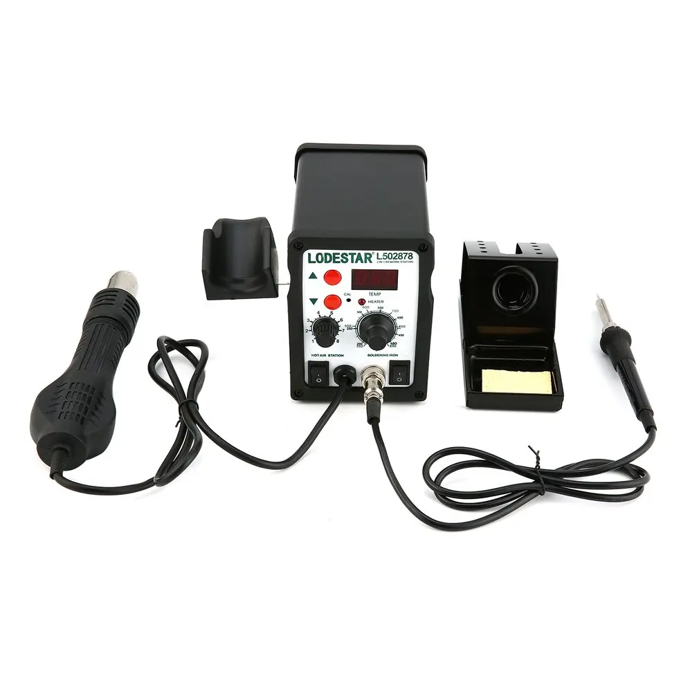 

New LODESTAR 2in1 Digital Display SMD Hot Air Rework Station And Soldering Iron Hot Air Gun Heat Gun Desoldering Tool