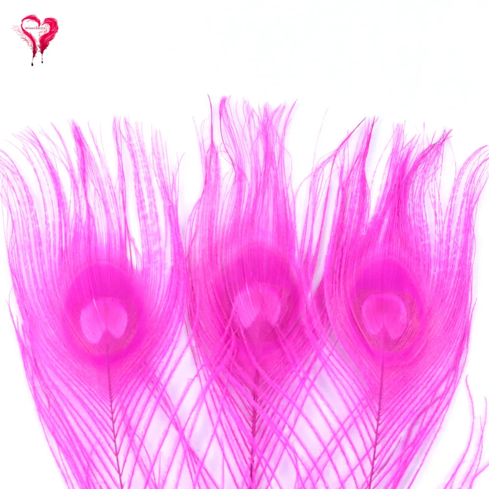 Натуральное павлинье перо окрашенное цветное для украшения свадебных украшений DIY длина 25-30 см сережки аксессуары оптом 10 шт