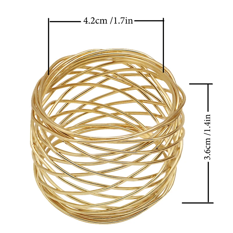 Круглые сетчатые кольца для салфеток, держатель для свадебного банкета, украшения для ужина, металлическое кольцо для полотенец для дома, отеля