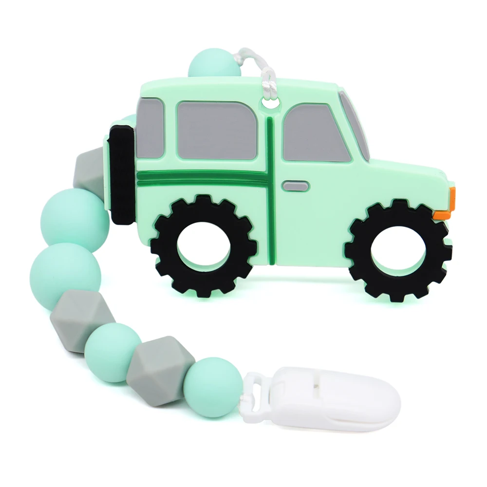 

Suv Shape Teether Teething Chain Pacifier Clips For Baby Teether Teething For Baby Infant Chewable Chewing Toys