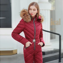 

New One Piece Ski Jumpsuit Casual Thick Winter Warm Woman's Snowboard Skisuit Outdoor Sports Skiing Pant Set Zipper Ski Suit