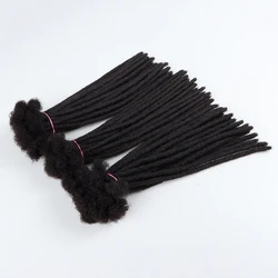 AHVAST Dread Locks Crochet Hair 100% Real Human Hair Handmade Long Dreadlocks Extension For Men Women