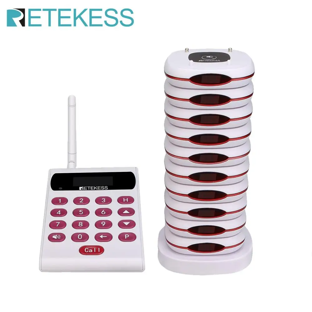 

RETEKESS TD161 restaurant pager wireles paging system queue management for restaurant church nursery hospital queue system
