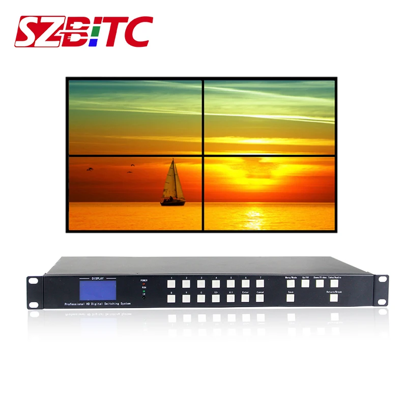 

SZBITC 4K HDMI Matrix 4x4 8x8 Video Splicing Seamless Switching HDMI Swicther TCP/IP RS232 Remote Control for TV LCD Video Wall