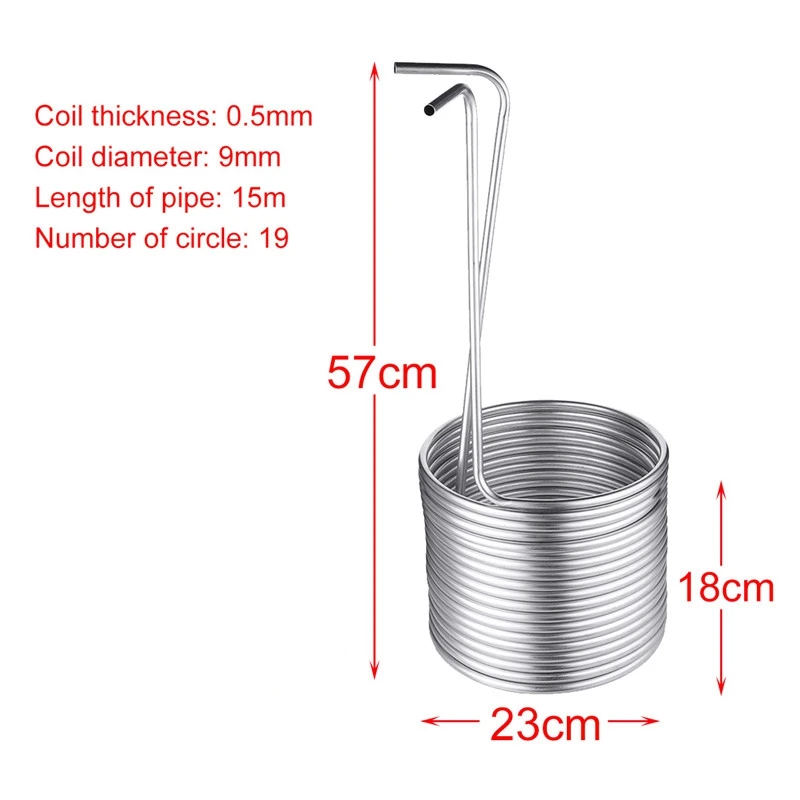 4 размера, нержавеющая сталь, пропитанный суслом, чиллер из нержавеющей стали для пивоварения, ультра-эффективная стальная катушка, бытовой Чиллер для вина, домашний инструмент
