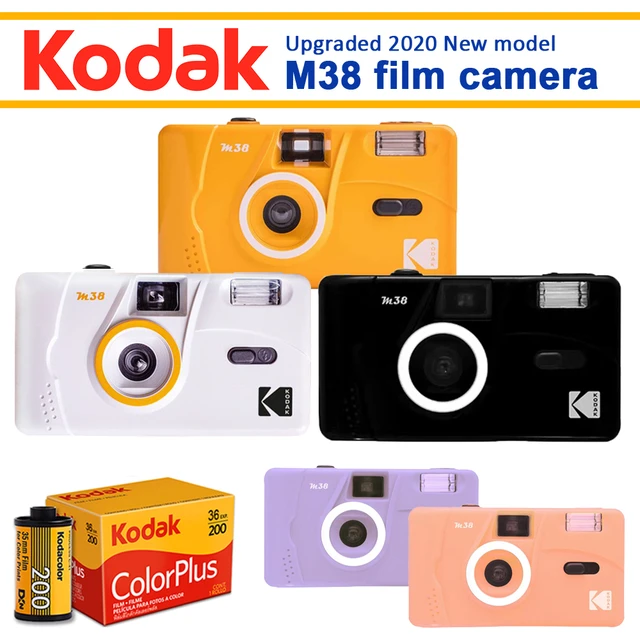KODAK-Appareil photo vintage rétro M38, 38mm, réutilisable, couleur  noir/blanc/pamplŒusse/µ, avec film TurnPlus