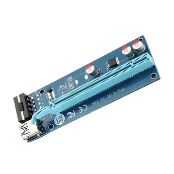 

60CM PCIE 1X To 16X PCI Express Riser Card For Miner Machine Overcurrent Protection USB Cable SATA To 4 Pin Power Cord G