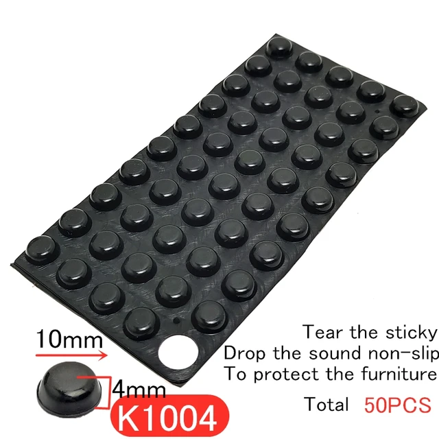 Door Stops Black Silicone Rubber Pads Self Adhesive Cabinet Bumpers Catches Rubber Damper Buffer Cushion Furniture Hardware 3M K1004