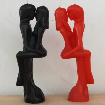 

2PCS/Lot Couple wedding candles Handmade humanoid Male and female lovers candles Magic ritual candle Love wish candle