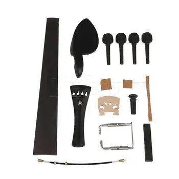 

Yibuy DIY Accessories Black Wood 1/4 Ebony Violin Fitting Pegs / Tailpiece