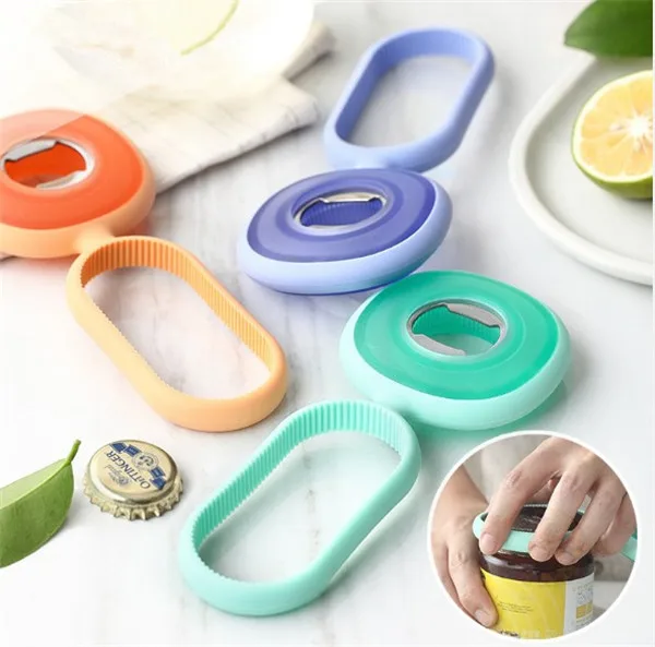 

Labor-saving non-slip can opener Three-in-one multi-function bottle opener