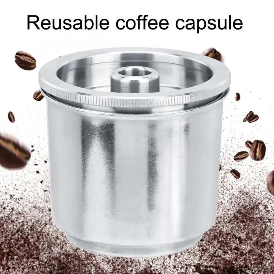 

Reusable Refillable Nespresso Coffee Capsule With Plastic Spoon Filter Pod & Brush Dolce Gusto Tools Accessories Nestle Cafe