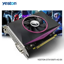 Yeston GeForce GTX 1050Ti GPU 4 ГБ GDDR5 128 бит игровой настольный компьютер ПК видеокарты Ti поддержка DVI-D/HDMI