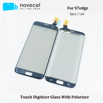 

5pcs/Lot ORI G935F Front Screen Digitizer Glass with Polarizer Film Assembly For Samsung S7 Edge Touch Screen Panel Replacement