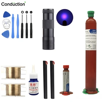 

TP-2500 LOCA UV glue liquid optical clear adhesive UV light Glue Remover for smart phone Edge LCD Glass Screen Repair