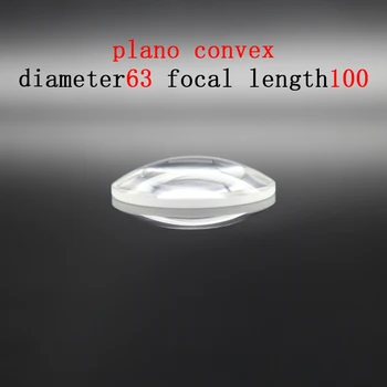 

Diameter 63mm Focal Length 100mm Plano-convex Lens Magnifying Optical Glass Lens Prism Processing Plant