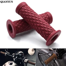 Универсальный мотоцикл 7/" 22 мм винтажный резиновый руль для мотоцикла для kawasaki suzuki honda yamaha KTM Ducati BMW Triumph