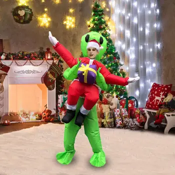 

2021 Christmas Alien Inflatable Costume Adult Childrens Funny Annual Meeting Show Inflatable Clothes Bar Inflatable Model