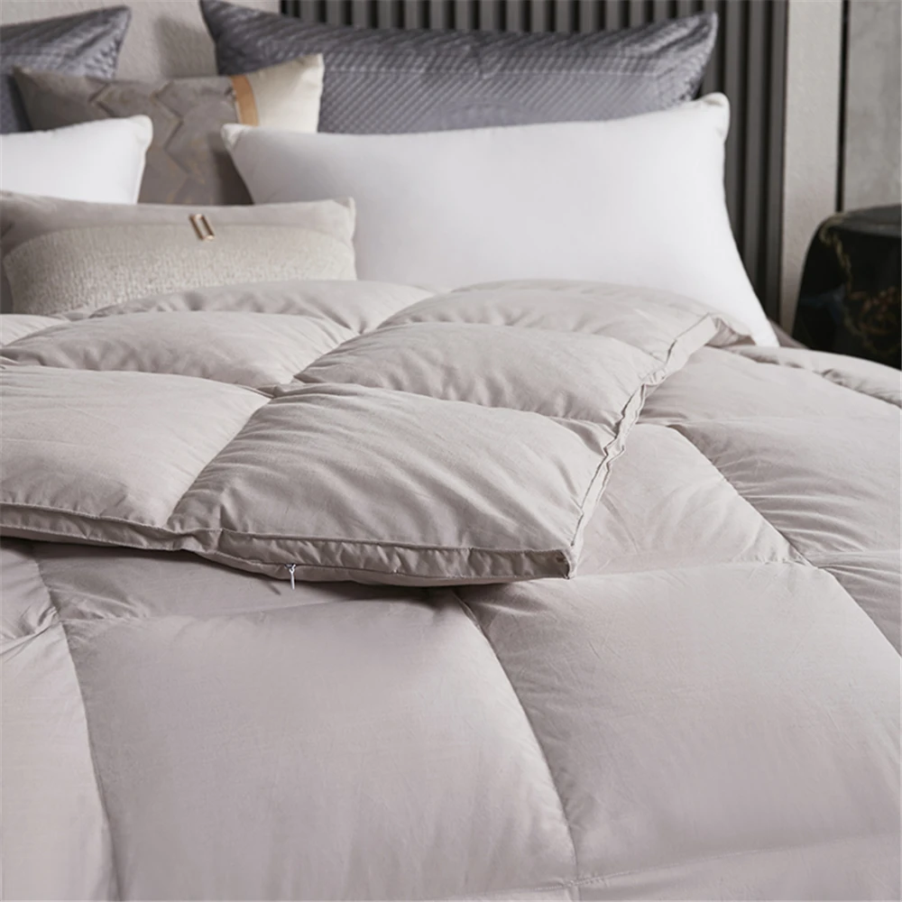 100% White Goose Down Quilt Comforter Quiilt Winter Feather Double Queen King Luxurious Hotel Collection All Season
