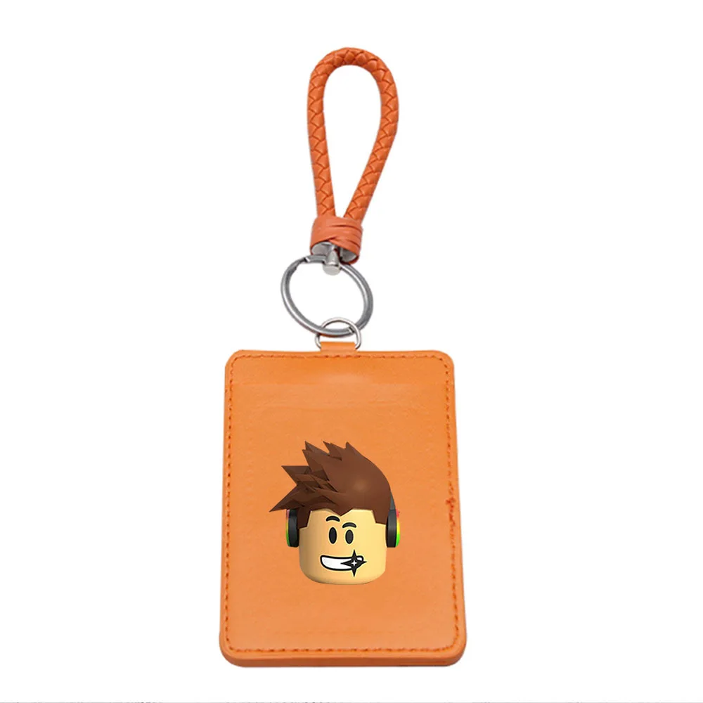 Супер милый мультяшный Дизайн чехол для карт для мужчин и женщин кредитный держатель для карт брелок на цепочке модные сумки для карт - Цвет: Оранжевый