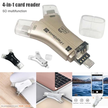 

Versatile High Speed 4-in-1 SD Card Reader for All Devices Micro SD Memory Card Reader DJA99