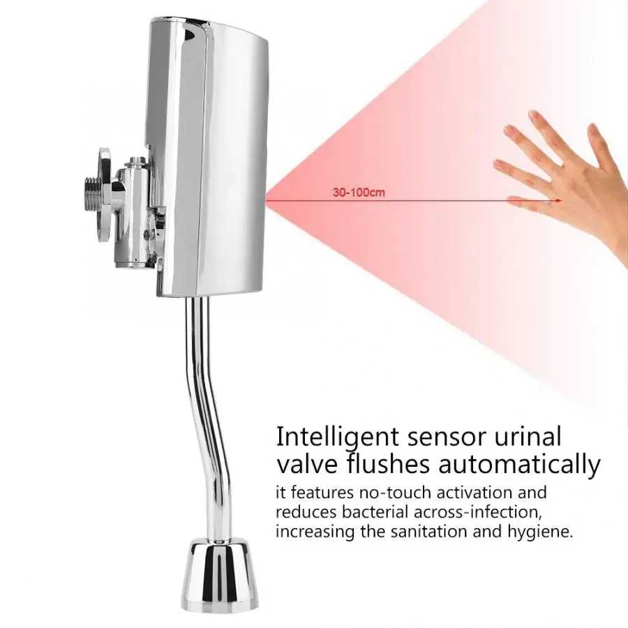Urinal Valve Set Bathroom Toilet Wall Mounted Automatic Sensor Touchless Urinal Flush Valve toilet automatic flusher