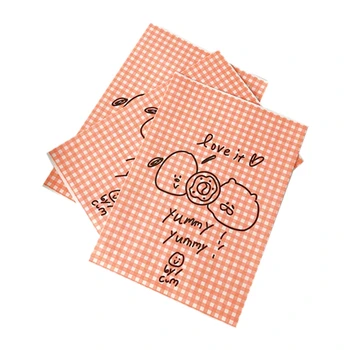 

Korean Style Paper Bags Popcorn Bag Checks Candy Box Christmas Goodie Bags Paper Gift Bags Paper Wedding Packaging Box Orange St