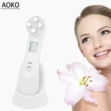 AOKO портативный EMS RF аппарат для красоты лица светодиодный фотонный прибор подтягивающий кожу удаление морщин уход за кожей Faical массажер