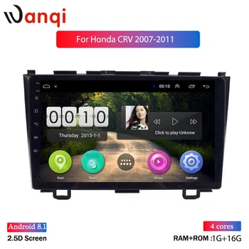 

Wanqi Car Player For Honda CRV 2007-2011 With GPS IPS2.5D HD Screen Wifi Bluetooth Android 8.1 Mirror Link Audio NO DVD 1 DIN