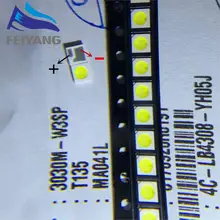 100 шт. светодиодный светильник высокой мощности Светодиодный 1,6 Вт 3030 6 в холодный белый 100-130лм ТВ применение 3030M-W3SP AOT