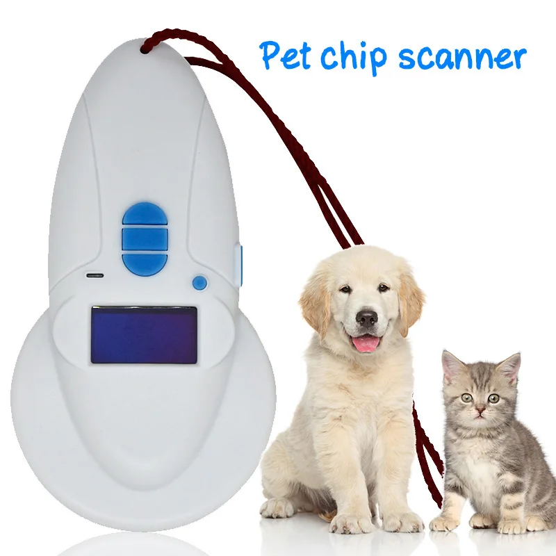 

RFID Animal Tag Microchip Reader Chip Scanner Portable OLED Pet Dog Cat Tag Reader 2019ing