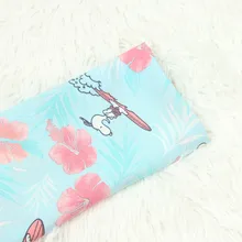 Полуметр искусственный хлопок мультфильм цветок ткань с изображениями собак Мягкая ткань для одежды платье Детская одежда материал B509