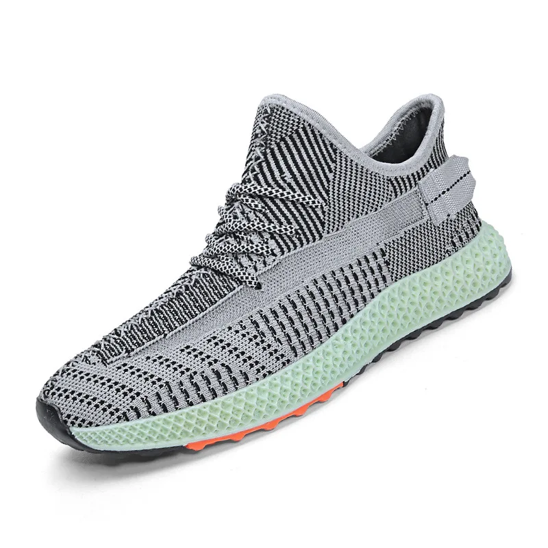 INS hip hop Spring Summer Fashion Fly Weave Sneakers Lighted Breathable Men Casual Shoes Jogging Tenis Masculino Sneaker