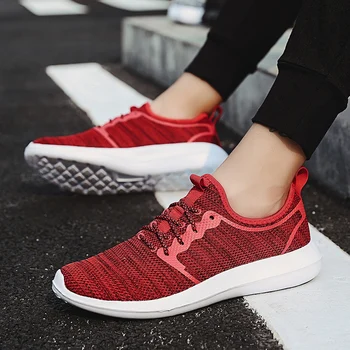 

Men Casual Shoes Brand Men Shoes Men Sneakers Flats Mesh Slip On Loafers Fly Knit Breathable Plus Big Size Spring Autumn Zapatos
