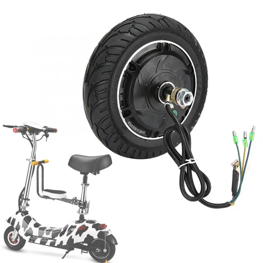 8inch 24V 350W Electric Scooter Brushless Wheel Hub Motor with Solid Tyre Motor electric scooter part accessories