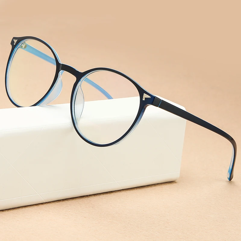 Eyeglasses Frames Myopia Glasses Optical Glasses Retro Plastic Round