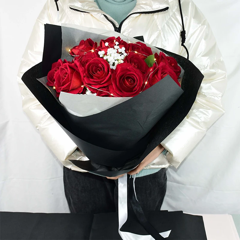 다채로운 티슈 페이퍼 꽃 부케 포장지, 결혼식 생일 파티 선물 포장 장식, DIY 공예 종이, 10 개