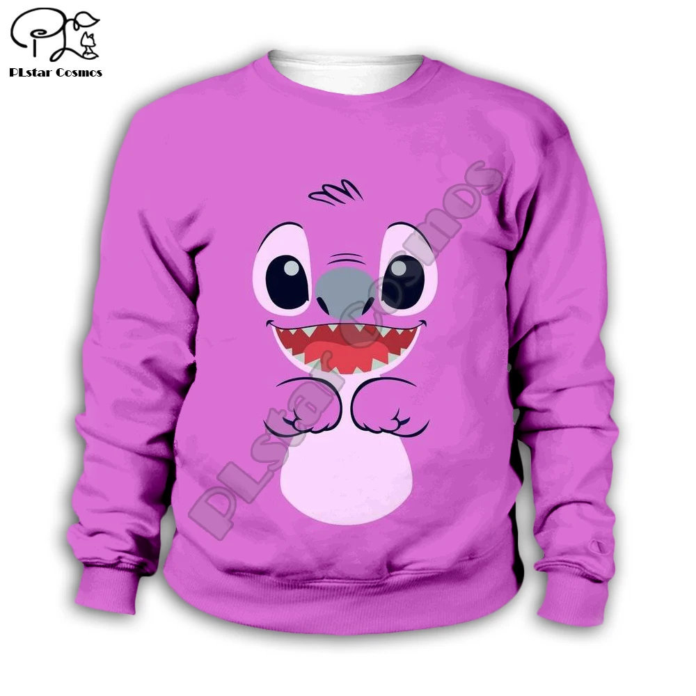 Детская одежда; толстовки с капюшоном в стиле аниме kawaii Lilo Stitch; толстовка для мальчиков с героями мультфильмов; модный стиль-4
