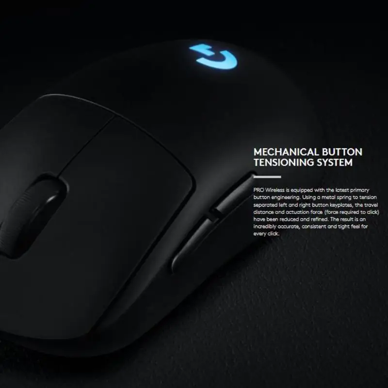 Программируемая Беспроводная игровая мышь logitech G PRO Lightspeed 16000 dpi, регулируемая мышь Hero sensor RGB