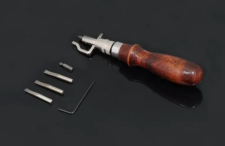 7 шт. регулируемый кожаный клиппер с кромкой строчка Groover Leathercraft grooge DIY инструмент для кожевенного ремесла ударные инструменты 7 в 1