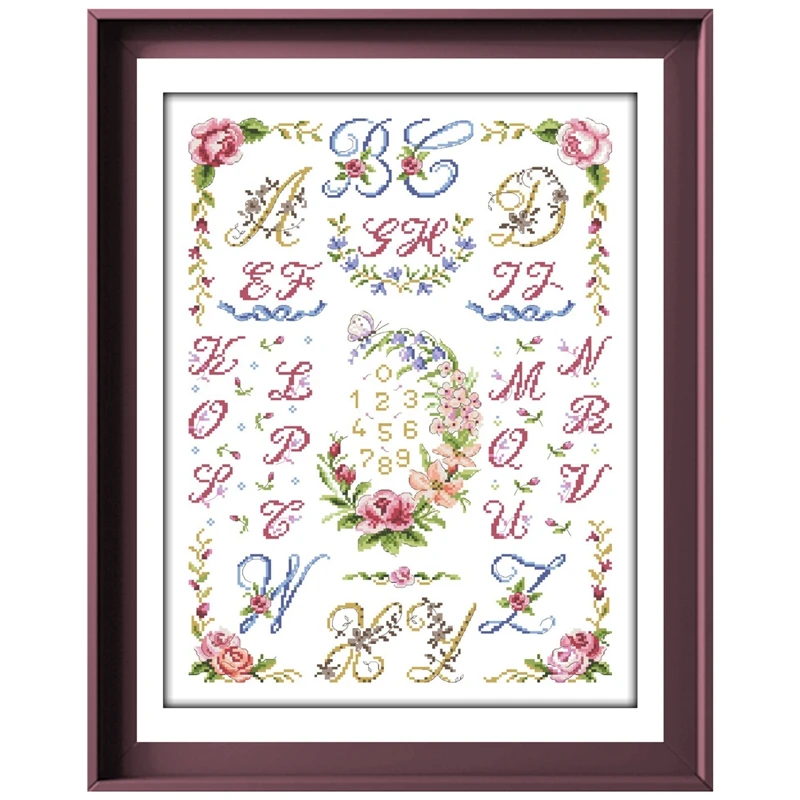 

Набор для вышивки крестиком Festoons ABC, наборы для вышивки с мультяшным рисунком, 18 карат, 14 карат, 11 карат, белая хлопчатобумажная нить для рукоделия