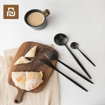 Youpin нержавеющая сталь вилка нож ложка набор столовых приборов нож для стейка фруктовый десерт вилка чайная ложка для xiaomi mijia кухня