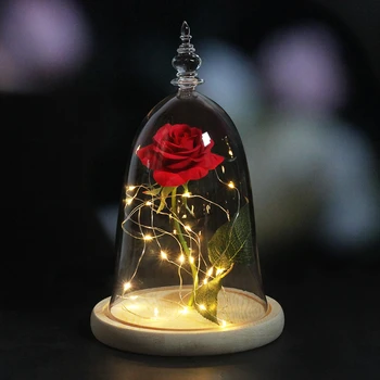 

Handmade Eternal Rose Decorations Eternal Rose LED Night Light Handmade Decorations Birthday Gifts Home Decoration