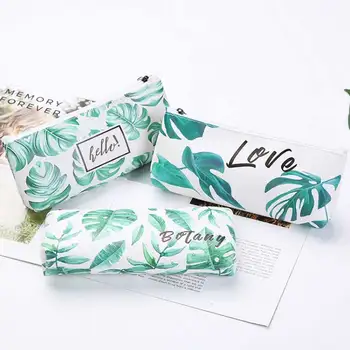 

Kawaii Green Turtle Leaf Leather Pencil Case Gift Estuches School Pencil Box Pencilcase Pencil Bag School Supplies Stationery