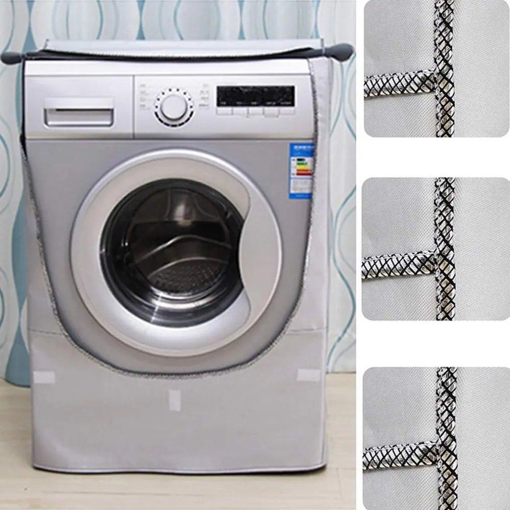 Automatic Roller Washer Sunscreen Washing Machine Waterproof Cover Dryer Polyester Silver Dustproof Washing Machine Cover