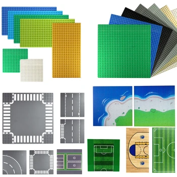 클래식 피규어 베이스 플레이트 블록, 도시 도로 거리 베이스 플레이트, DIY 축구 보드 빌딩 블록, 건설 빌딩 장난감 선물