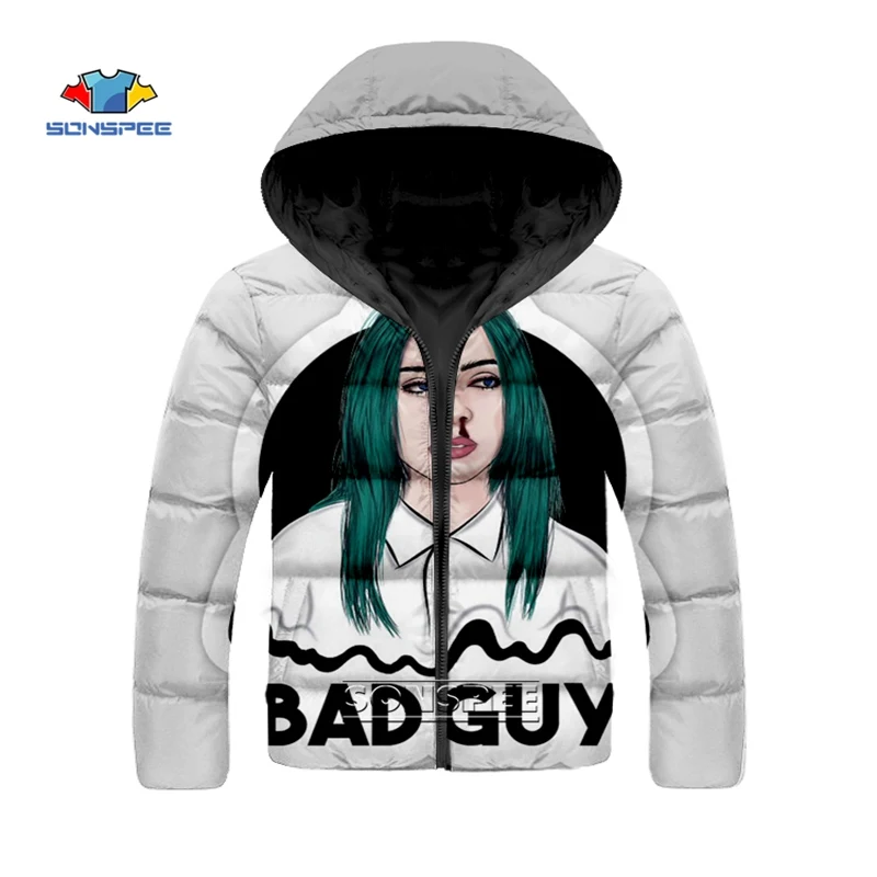 10 SONSPEE Billie Eilish зимняя куртка для женщин и мужчин 3D принт размера плюс кэжуал длинный рукав Уличная Толстовка Camiseta Mujer одежда C3 - Цвет: 10