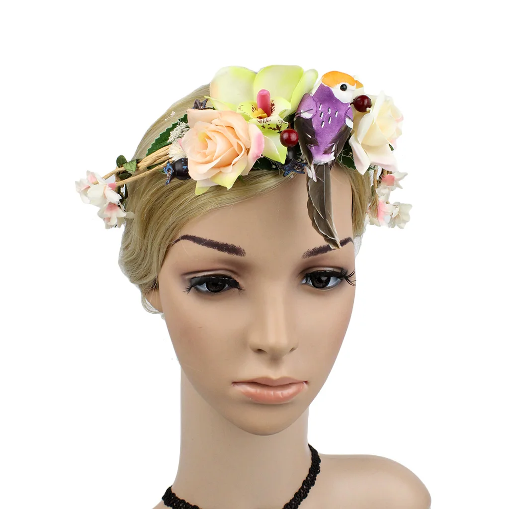 bridesmaid floral headpiece