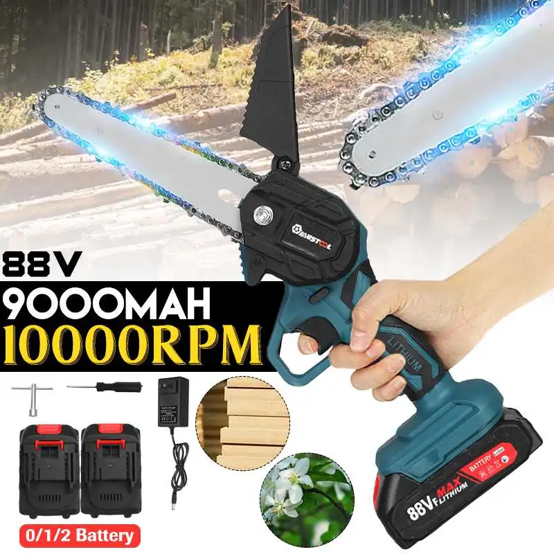 

3000 Вт 88VF 6-дюймовая Мини электрическая пила для садовых деревьев
